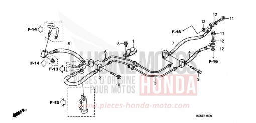 REAR BRAKE HOSE (ST1300) ST13009 de 2009